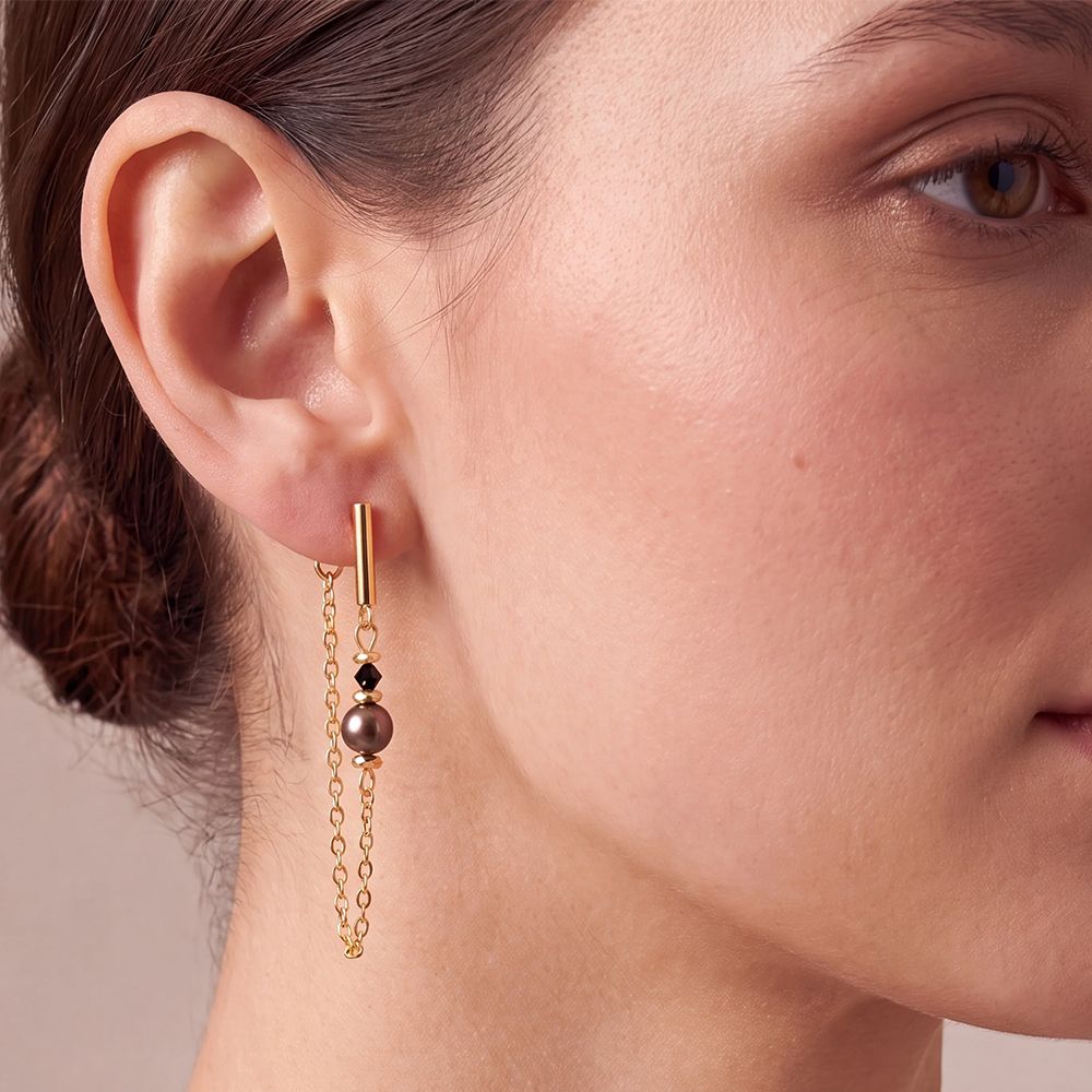 Серьги Brown-Gold 3033/21-1116