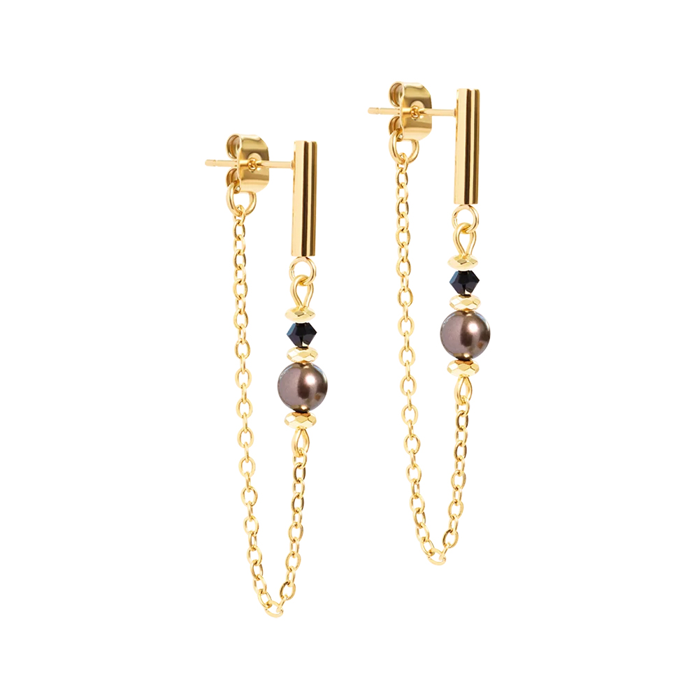 Серьги Brown-Gold 3033/21-1116