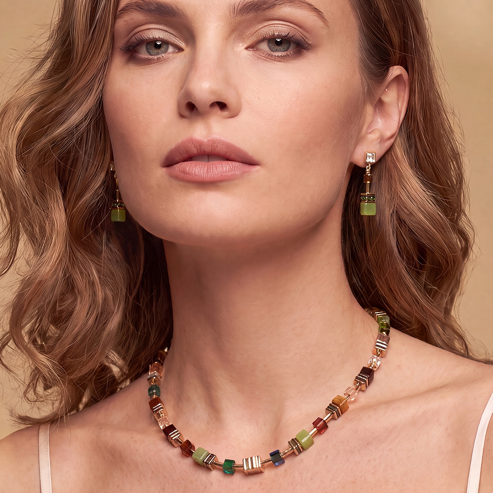 Серьги Brown-Olive 3025/21-1109