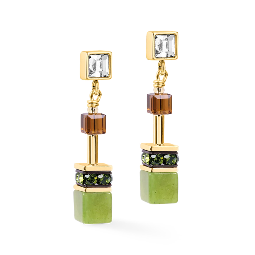 Серьги Brown-Olive 3025/21-1109