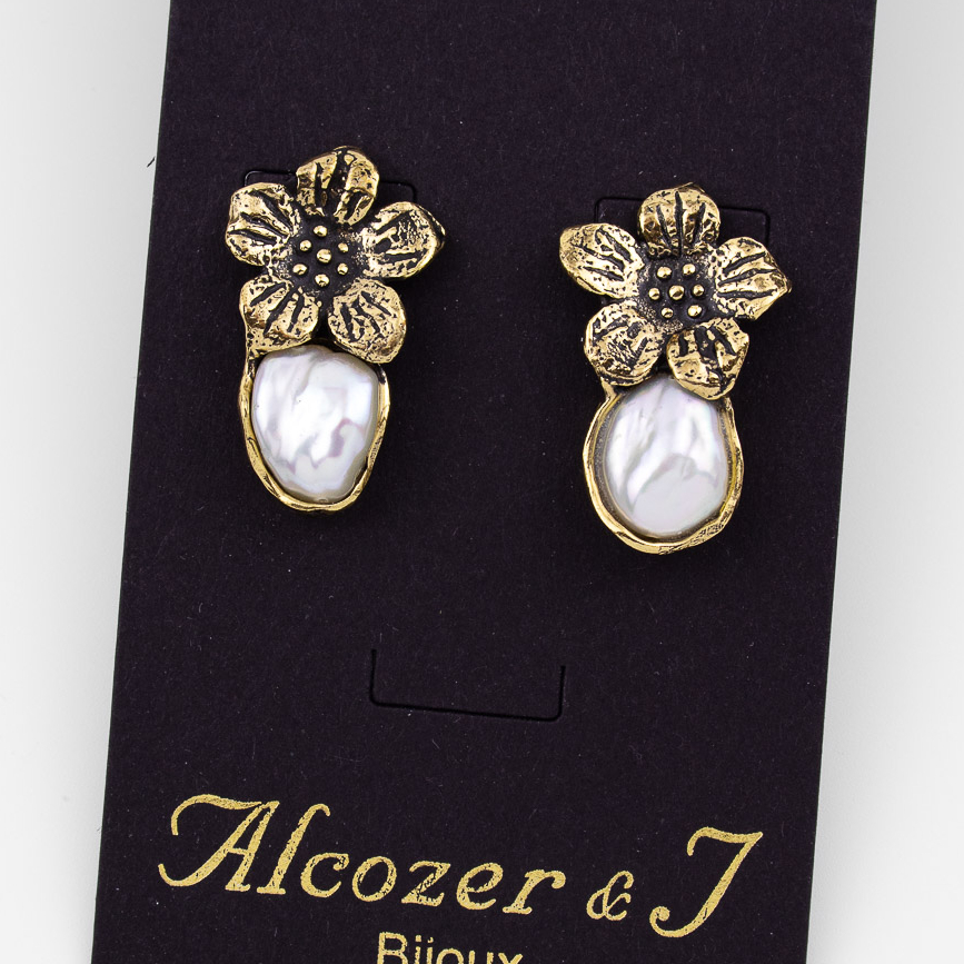 Серьги Alcozer & J с жемчугом