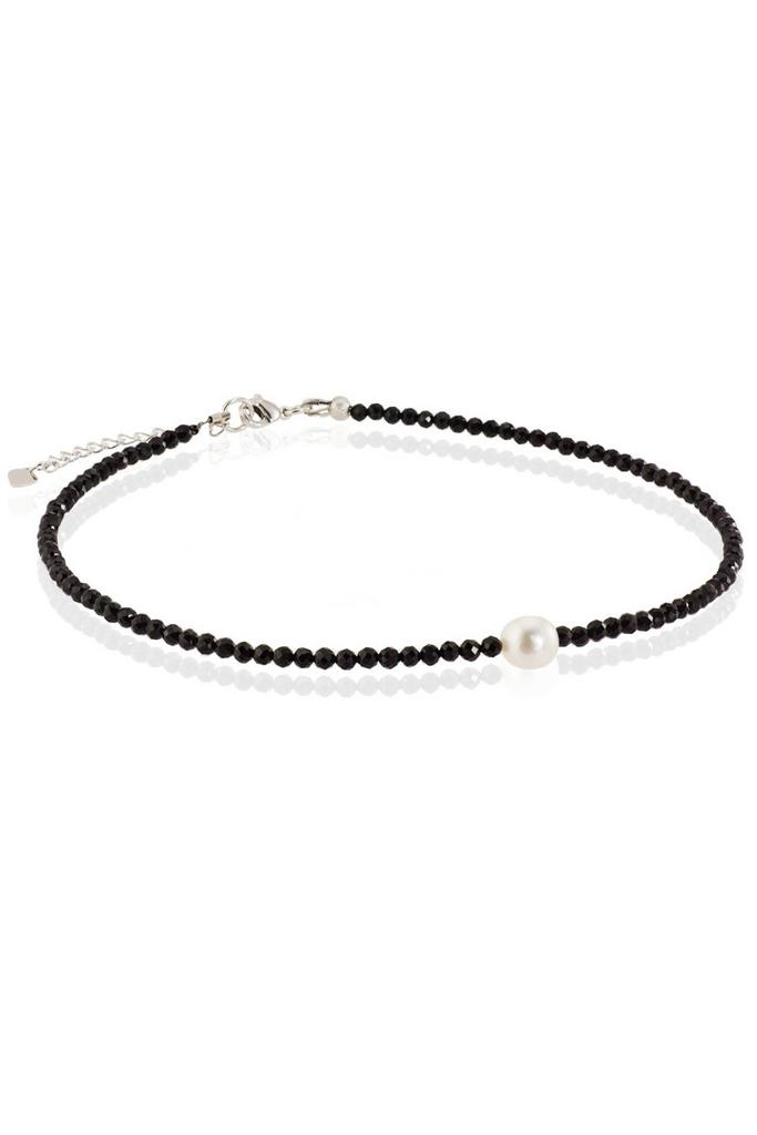 Чокер Miniature Pearl из черной шпинели с жемчугом-майоркой