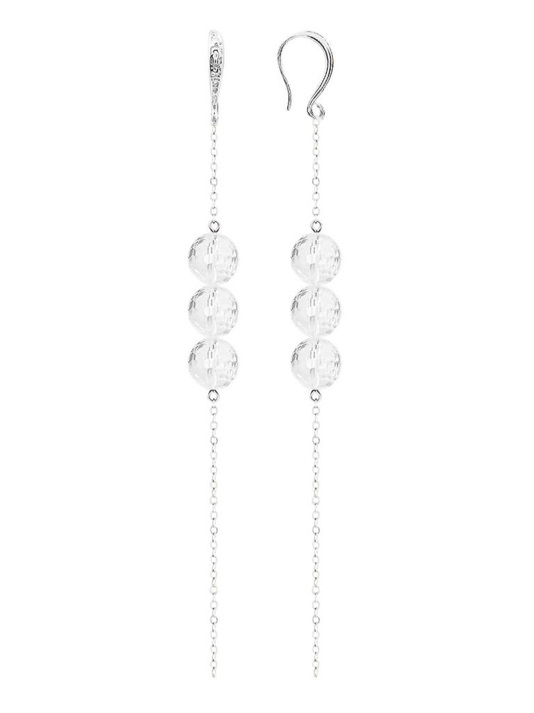 Серьги Forever Crystal Chain из натурального ограненного горного хрусталя