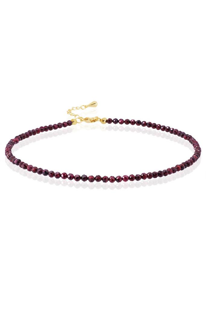 Чокер Miniature Garnet из миниатюрного граната ювелирной огранки (Золотистый)