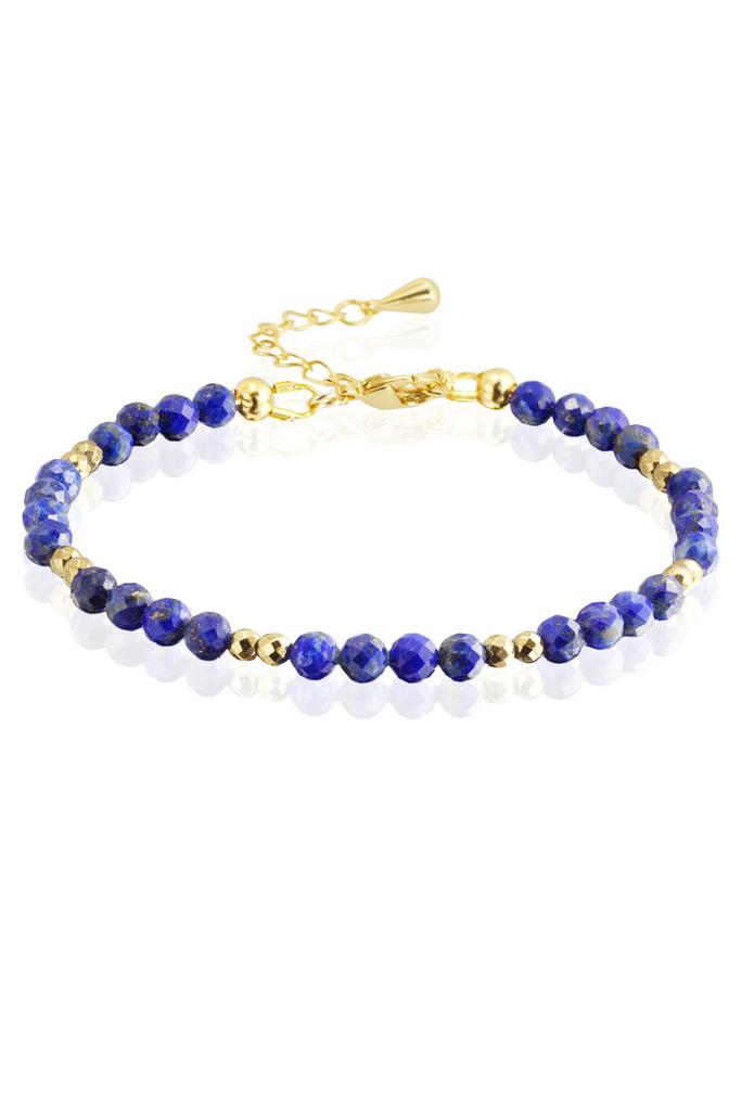 Браслет Miniature Azur(Gold) из миниатюрного лазурита и гематита
