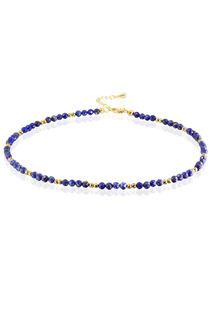 Чокер Miniature Azur(Gold) из миниатюрного лазурита и гематита