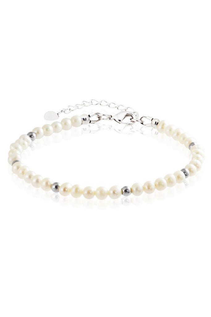 Браслет Miniature Pearl из миниатюрного жемчуга и гематита (Silver)