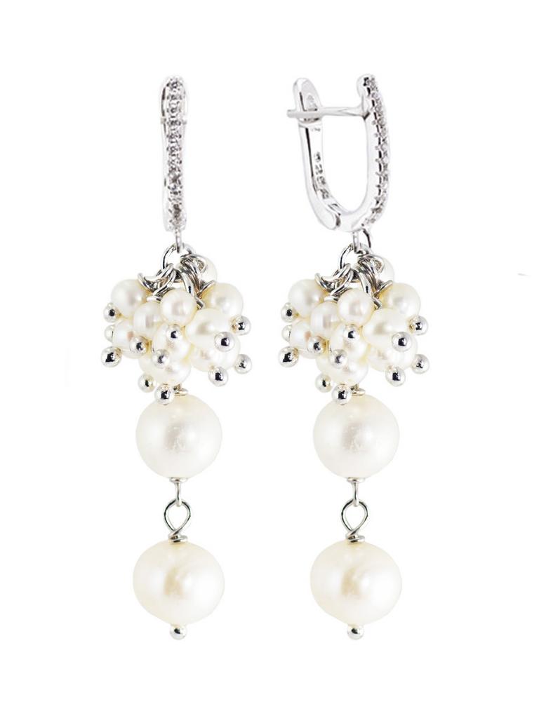 Серьги-грозди Catherine из натурального жемчуга