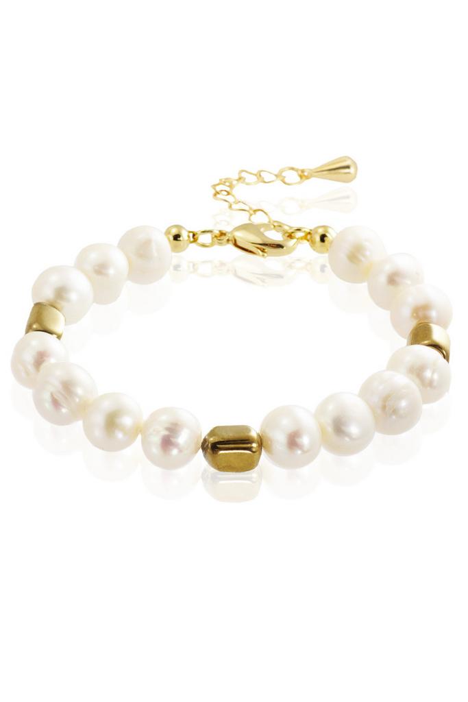 Браслет Forever Pearl из натурального жемчуга и гематита