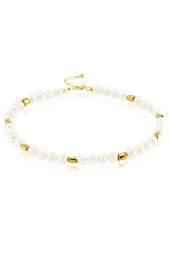 Чокер Forever Pearl из натурального жемчуга и гематита