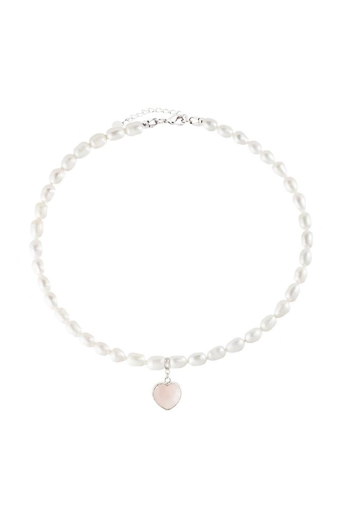 Колье Catherine Blanc Love из натурального белого жемчуга с подвеской Сердце