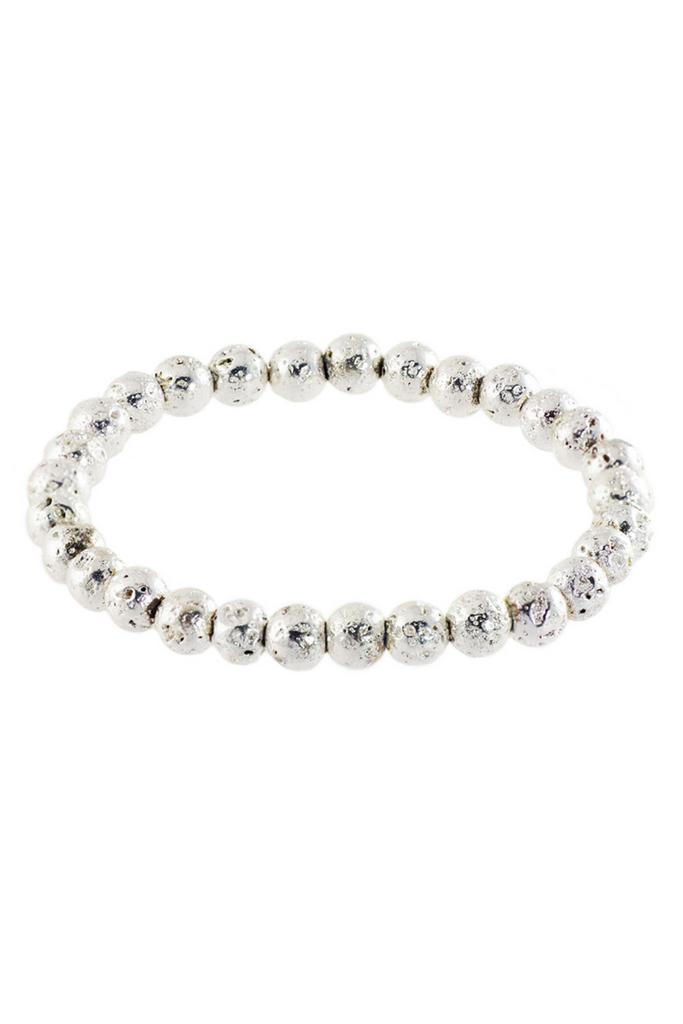 Браслет Silver Lava из посеребренной вулканической лавы