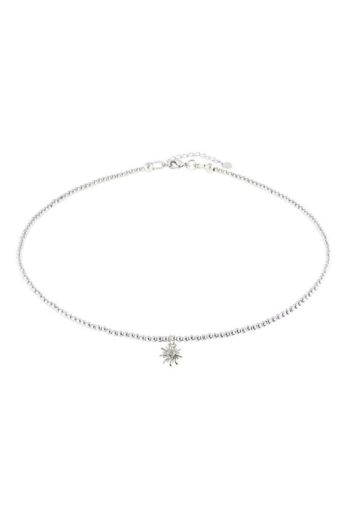 Чокер Talisman Sun из миниатюрного природного гематита с подвеской "Солнце"