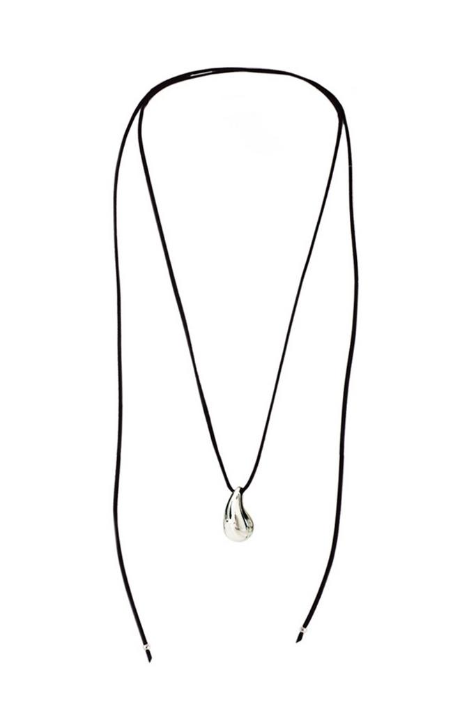 Колье Cord Drop с подвеской-каплей на замшевом шнуре
