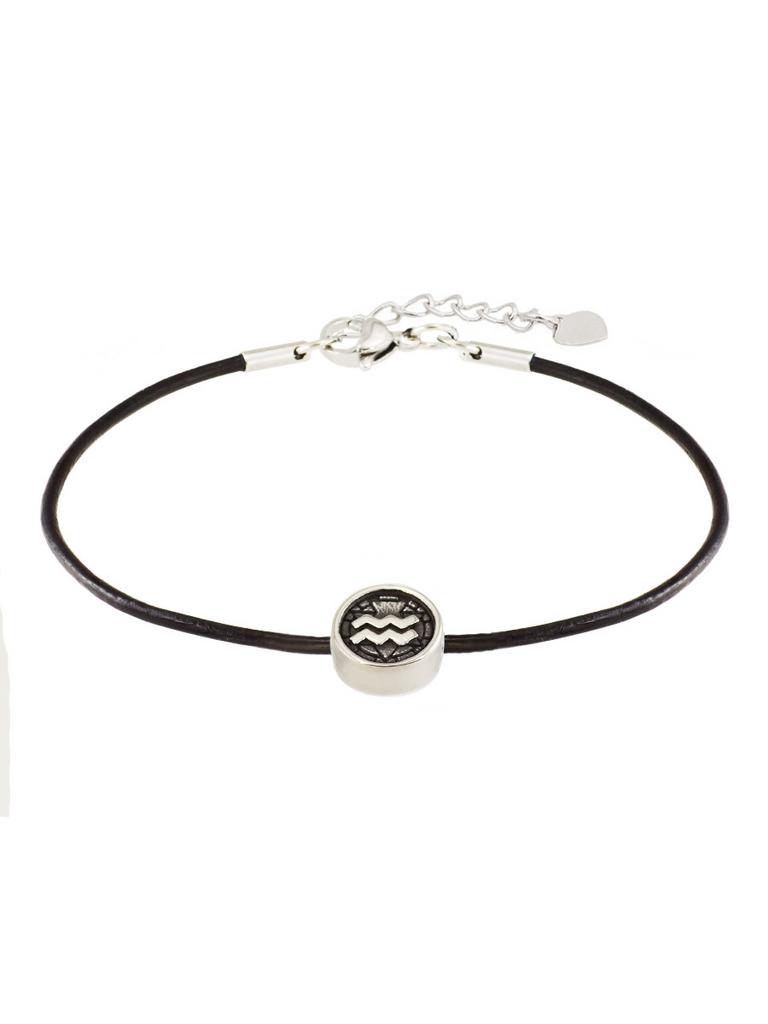 Браслет Zodiac Водолей из натуральной кожи