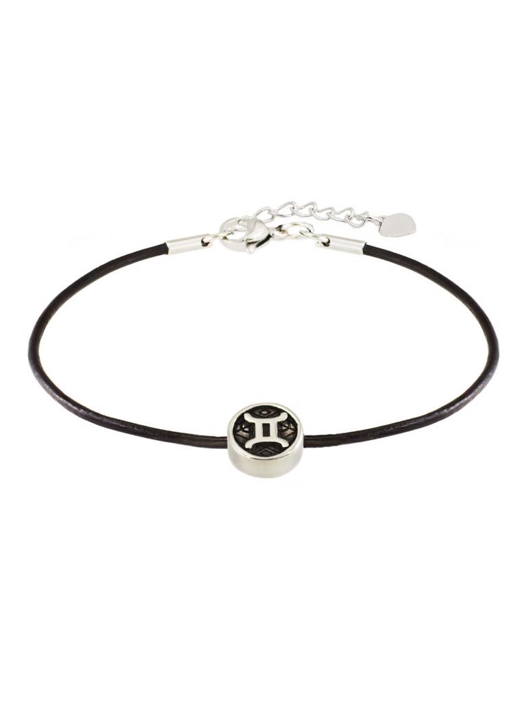 Браслет Zodiac Близнецы из натуральной кожи