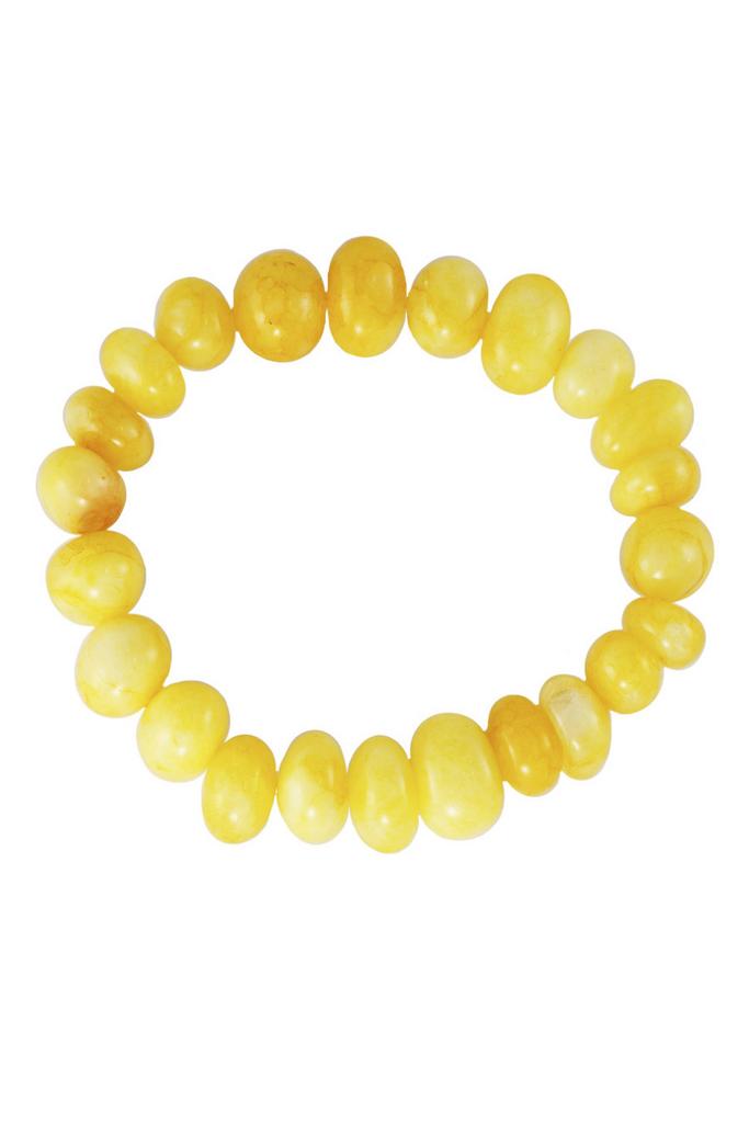 Браслет Caramel Yellow из желтого агата