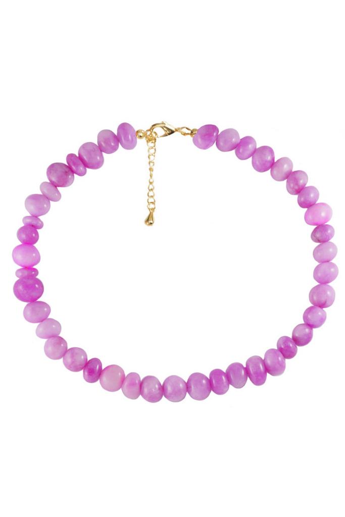 Бусы Caramel Rose из розового агата