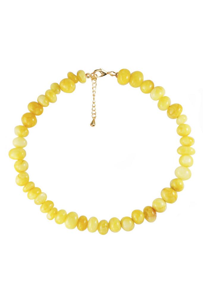 Бусы Caramel Yellow из желтого агата