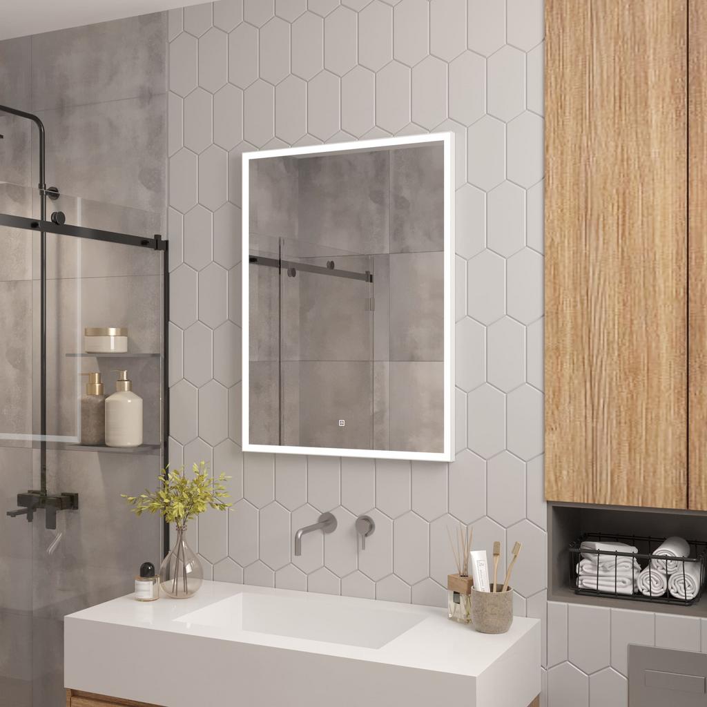 Зеркало Continent Frame White LED