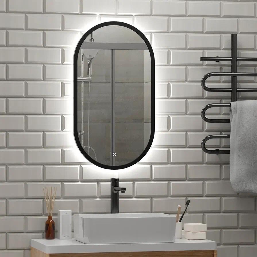 Зеркало Continent Prime Black LED