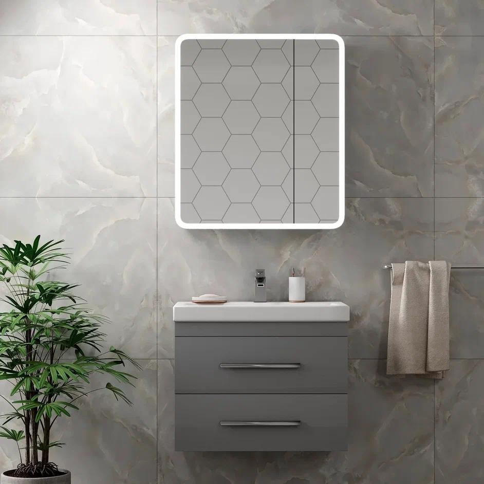 Зеркало-шкаф Continent Emotion LED 700*800 с датчиком движения