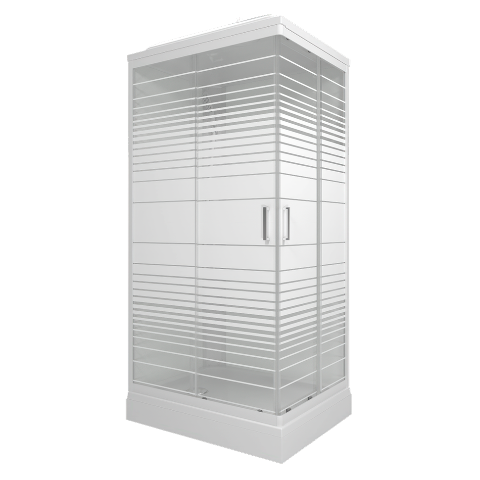 Душевая кабина Triton Квадро А 120*80  Полосы