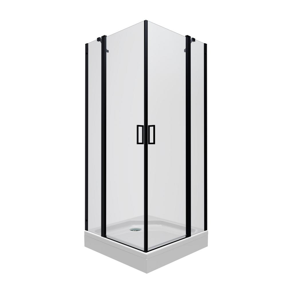 Душевое ограждение Triton Тау Блэк А1 90*90 Прозрачный