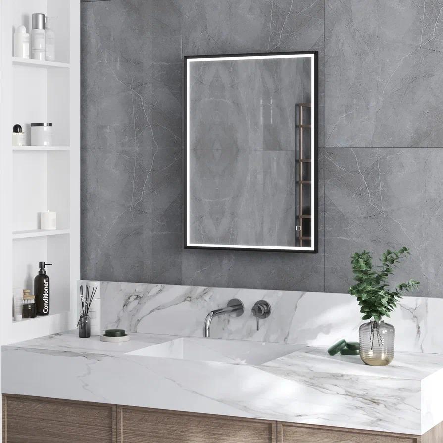 Зеркало Continent Stage LED чёрное