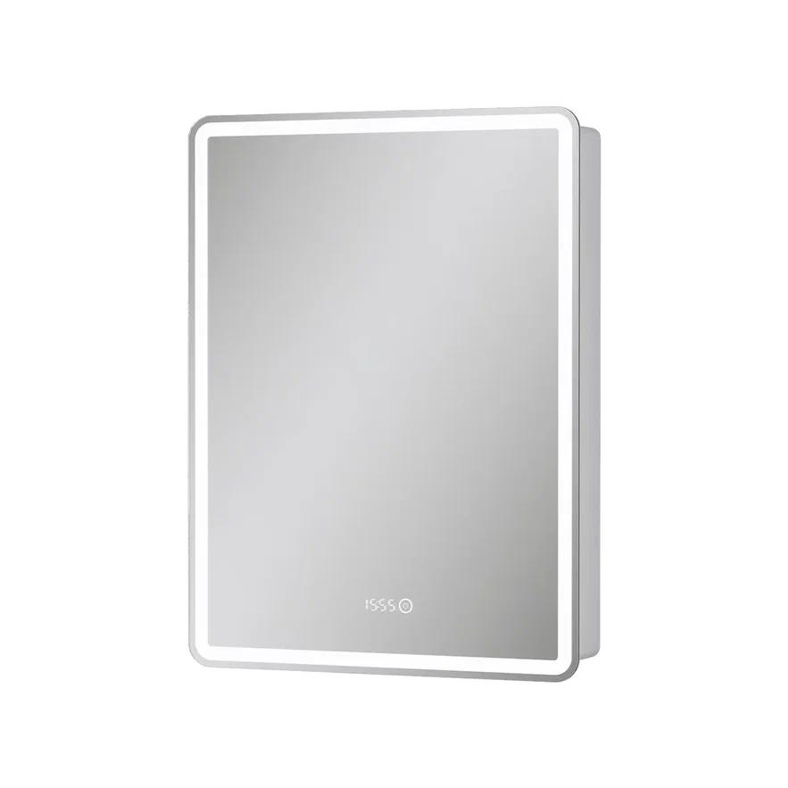 Шкаф зеркальный EQUIL Nice LED 60 с часами, правый