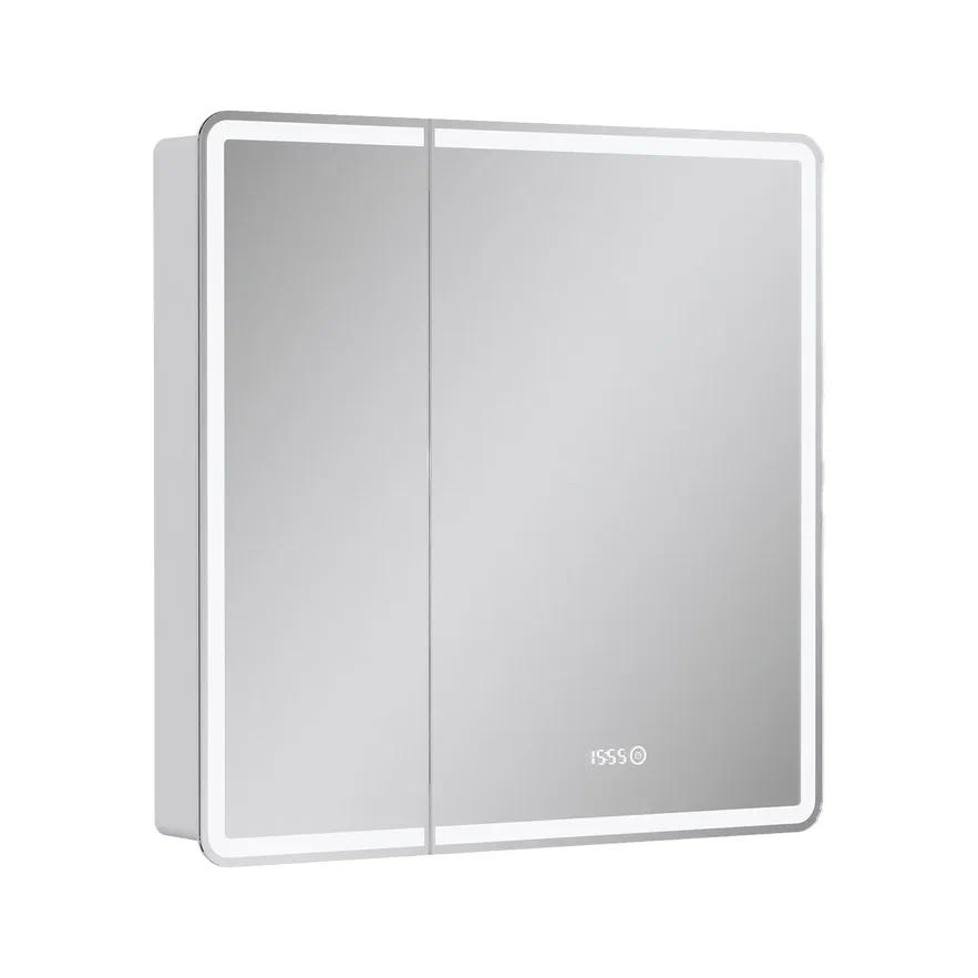 Шкаф зеркальный EQUIL Nice LED 80 с часами