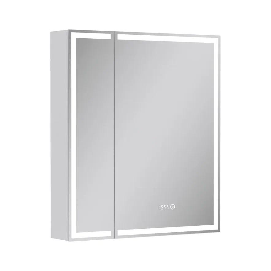 Шкаф зеркальный EQUIL Corner LED 70 с часами