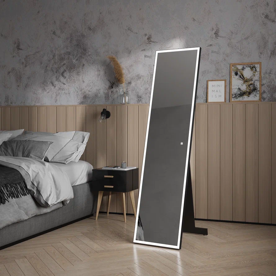 Зеркало Continent Tower Black LED