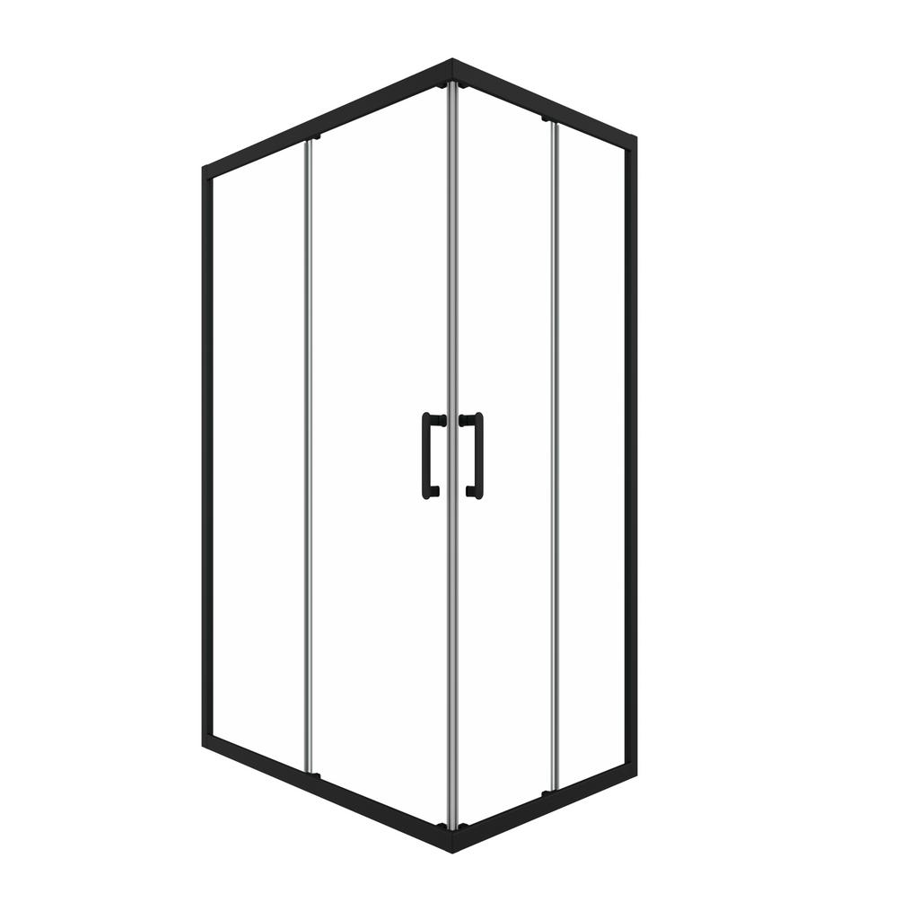 Душевое ограждение Triton без поддона Фикс-Блэк 120*80 Прозрачный