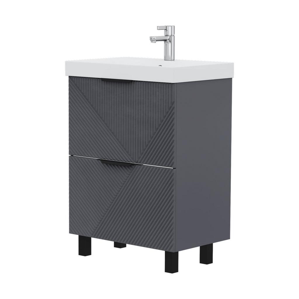 Тумба напольная VOLNA Geometry 60.2Y графит (9696)