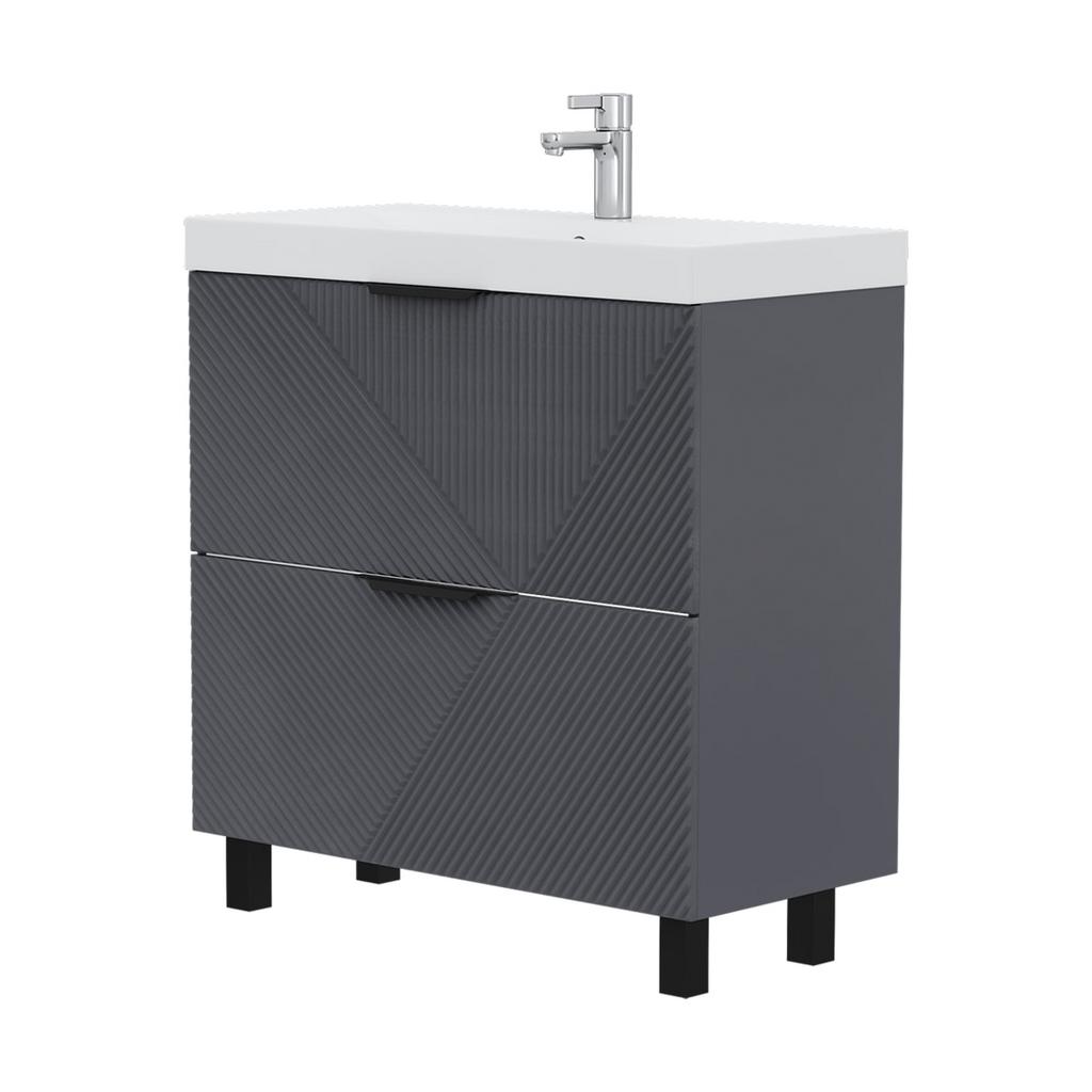 Тумба напольная VOLNA Geometry 80.2Y графит (9696)