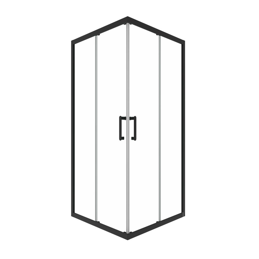 Душевое ограждение Triton без поддона Фикс-Блэк 90*90 Прозрачный