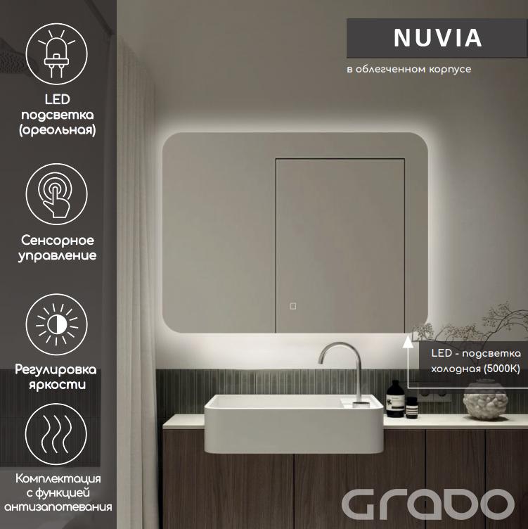 Зеркало GRADO Nuvia LED c функцией антизапотевания