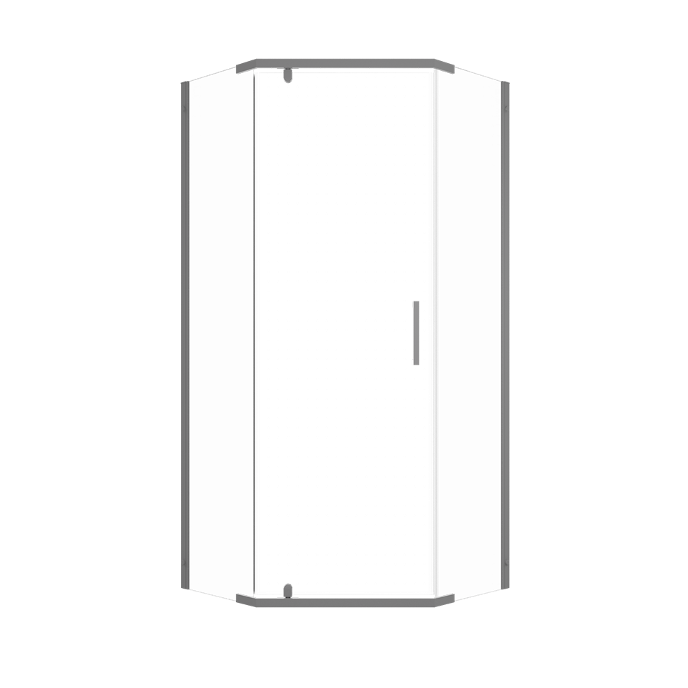 Душевое ограждение без поддона Triton Дека-Графит 90*90 Прозрачный