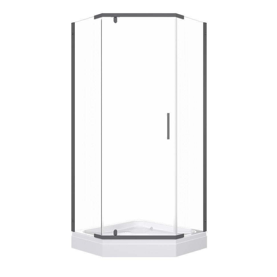 Душевое ограждение Triton Дека-Графит 100*100 Прозрачный