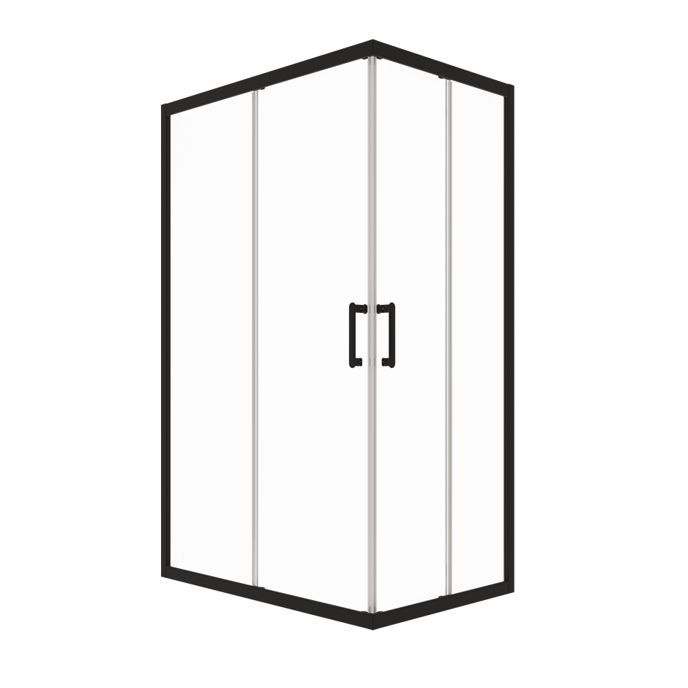 Душевое ограждение Triton без поддона Фикс-Блэк 120*90 Прозрачный