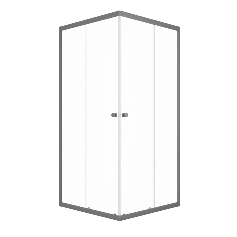 Душевое ограждение Triton без поддона Вента-Графит 90*90 Прозрачный