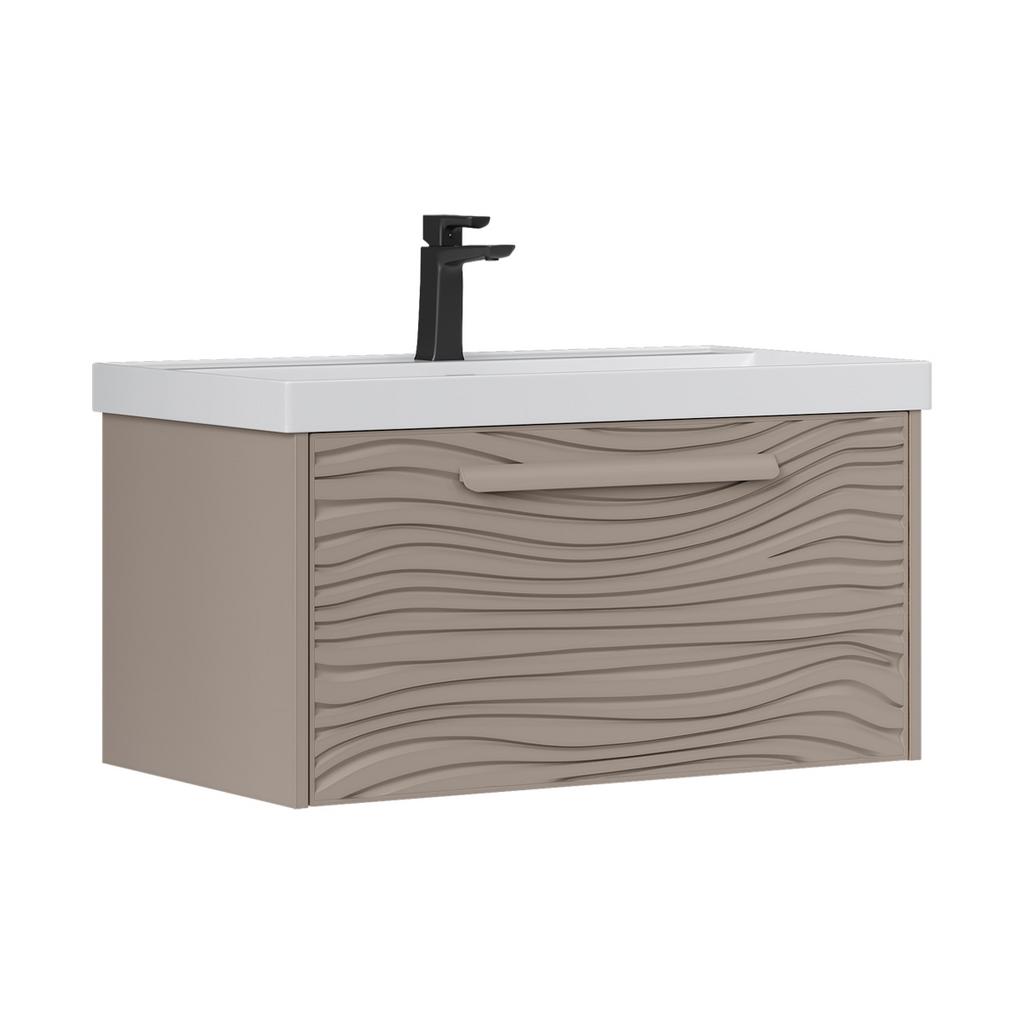 Тумба подвесная EQUIL Gleam 80.1Y, амарок/дуб вотан