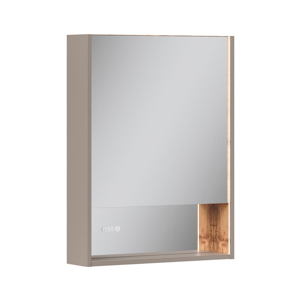 Шкаф зеркальный EQUIL Gleam 60.1D, амарок/дуб вотан