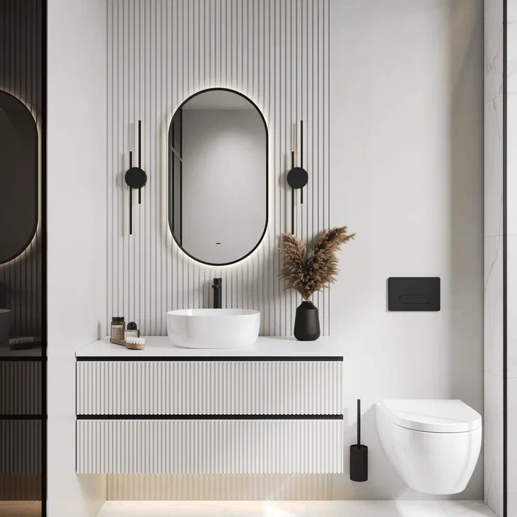 Зеркало Continent Miaro Black 450x800