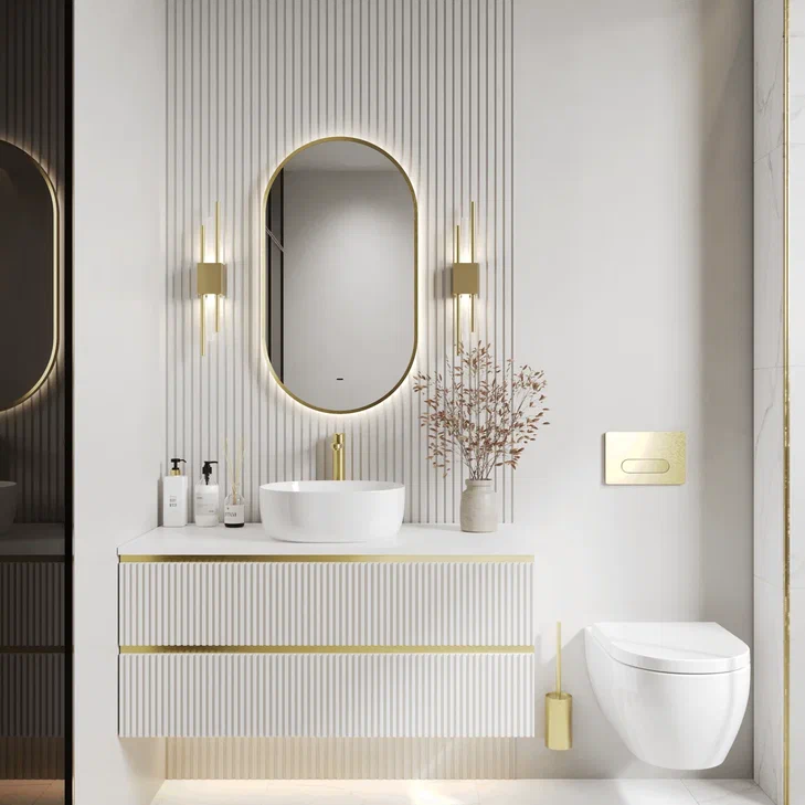 Зеркало Continent Miaro Gold 450x800