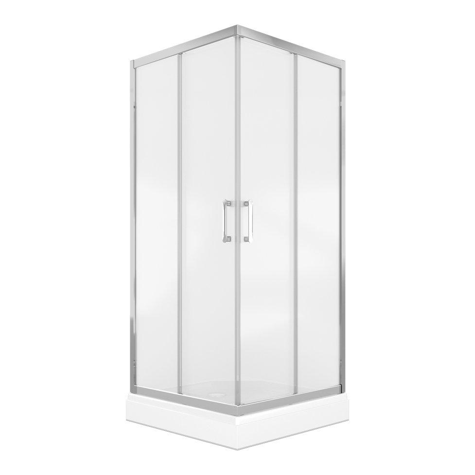 Душевое ограждение Triton без поддона Фикс-Хром-Вельвет 80*80