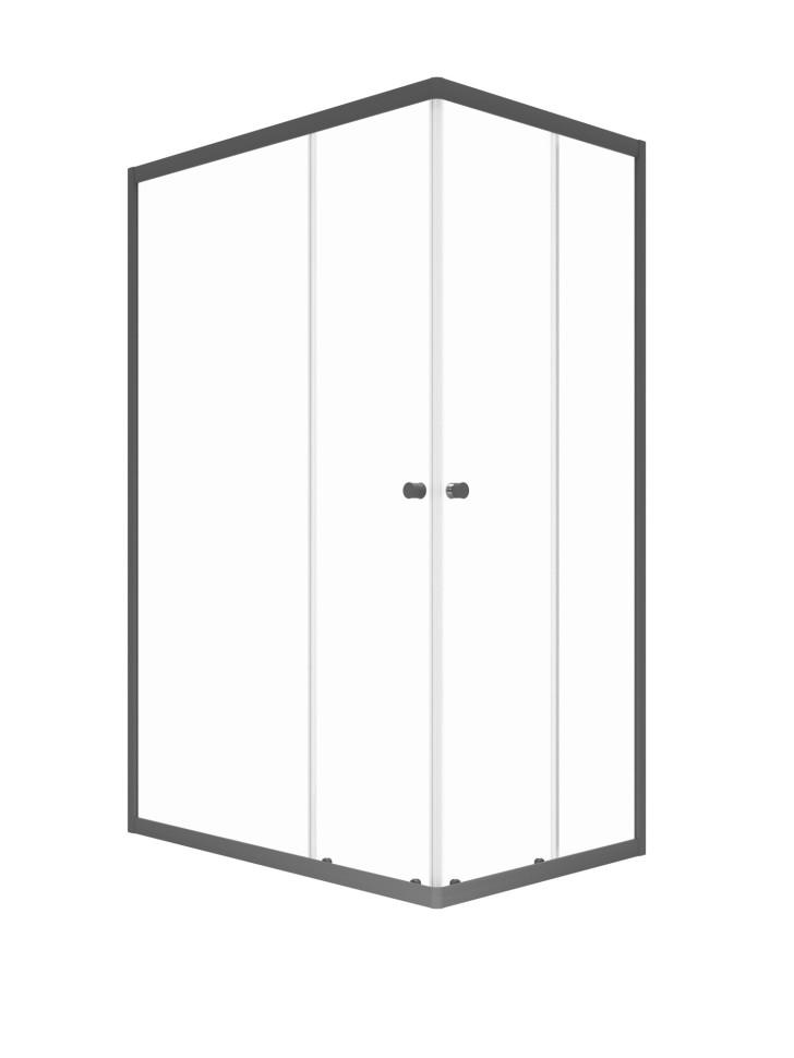 Душевое ограждение Triton без поддона Вента-Графит 120*80 Прозрачный