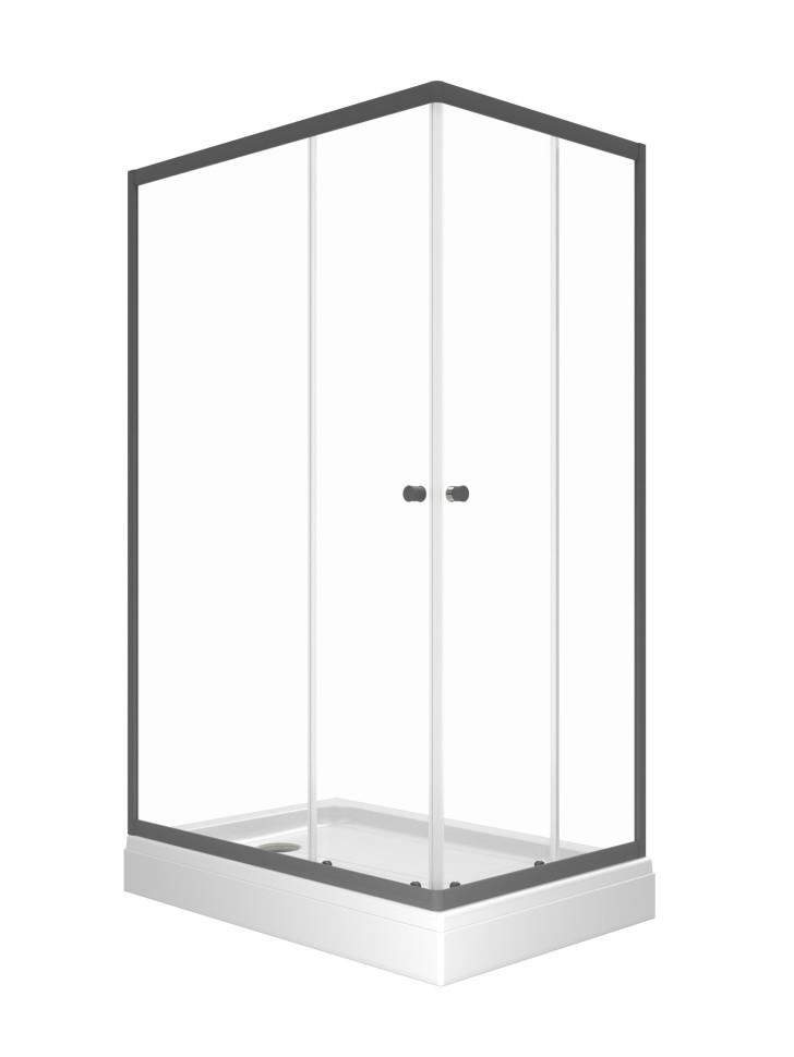 Душевое ограждение Triton Вента-Графит 120*80 (ПД47) Прозрачный