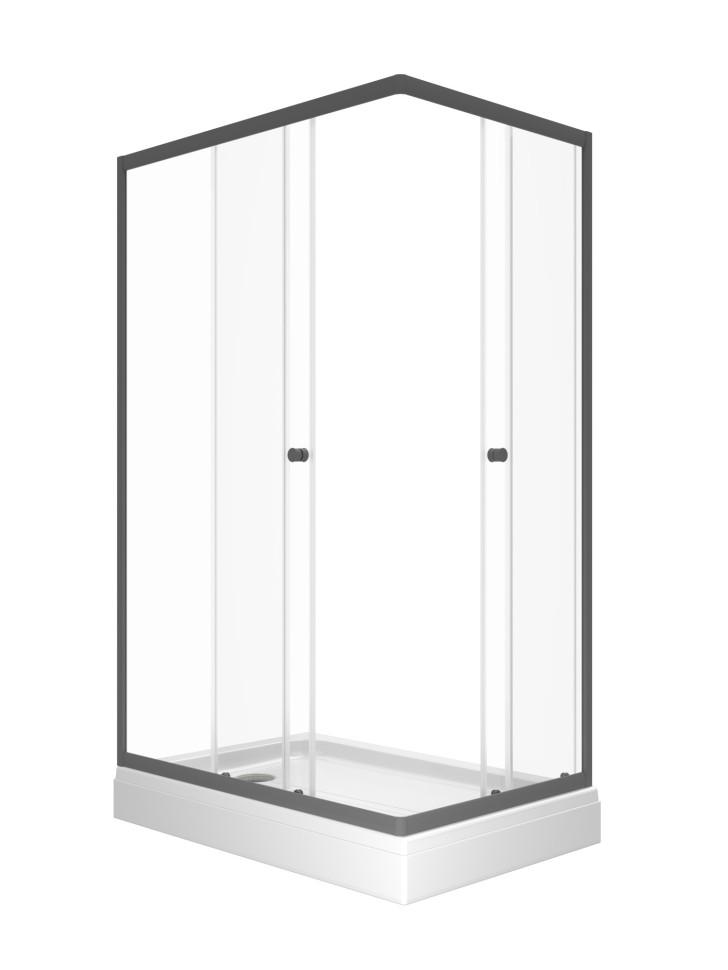 Душевое ограждение Triton Вента-Графит 120*80 Прозрачный
